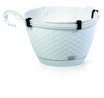 РАТОЛЛА КРУГЛЫЙ ПОДВЕСНОЙ ЦВЕТОЧНЫЙ ГОРШОК DRLW240 БЕЛЫЙ