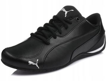 Męskie czarne buty sportowe PUMA DRIFT CAT 5 CORE skórzane sneakersy r. 42