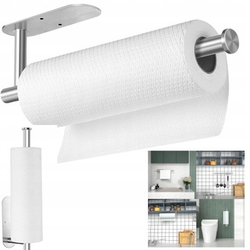 РУЧКА ДЛЯ КУХОННОГО БУМАЖНОГО ПОЛОТЕНЦА БЕЗ СВЕРЛЕНИЯ, МАТОВОЕ СЕРЕБРЯНОЕ LOFT