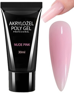 Polygel AKRYLOŻEL żel budujący do przedłużania paznokci 30ml NUDE PINK