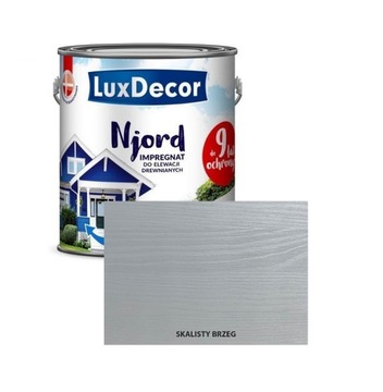 NJORD farba impregnat do drewna kryjący 2,5l SZARY Skalisty Brzeg
