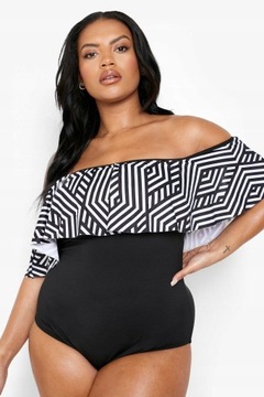 Boohoo bgq KĄPIELOWY KOSTIUM AZTEC KONTRAST PRINT 52