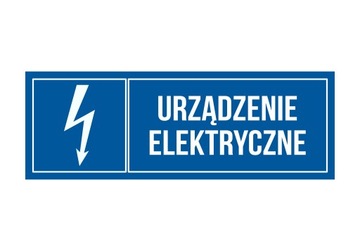 Tabliczka Urządzenie Elektryczne 20x7 PCV 1mm