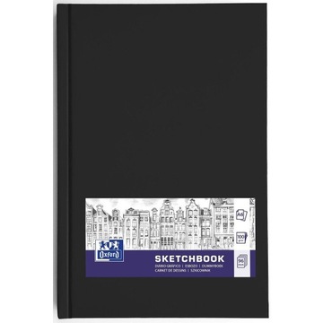 Szkicownik Sketchbook szyty A6 96k 100g czarny 400