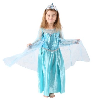 ЗАМОРОЖЕННОЕ ПЛАТЬЕ ЭЛЬЗА ЗАМОРОЖЕННОЕ 3-4Л E1 + НАБОР ИЗ 5 АКСЕССУАРОВ