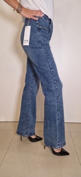 Spodnie Damskie Jeansy Wyszczuplające Dzwony Modelujące roz 36