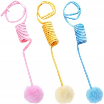 Spring Bunny Ball Kitten Toy Pet Cat Toys 3 szt