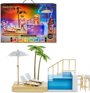 Rainbow High Color Change Pool & Beach Club Playset BASEN