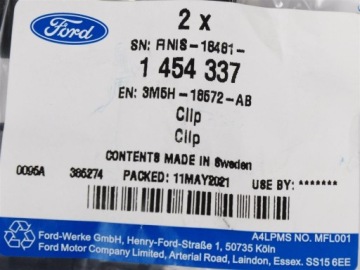 ЗАЖИМ ДЛЯ ШЛАНГА ОБОГРЕВАТЕЛЯ FOCUS C-MAX KUGA 08-