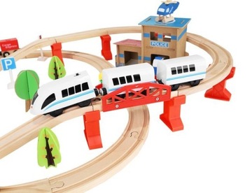 ЭЛЕКТРИЧЕСКАЯ ДЕРЕВЯННАЯ ГУСЕНИЦА 89 ЭЛЕМЕНТОВ БЛОКОВ