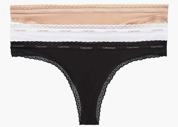 Calvin Klein Stringi 000QD3802E XS Thong 3PK