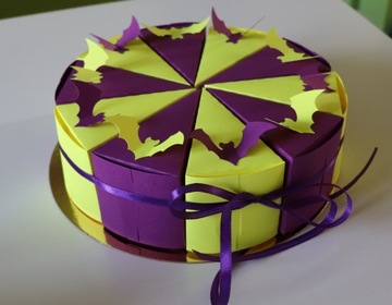 Торт «Спасибо» из бумаги, 10 штук, готовая летучая мышь.