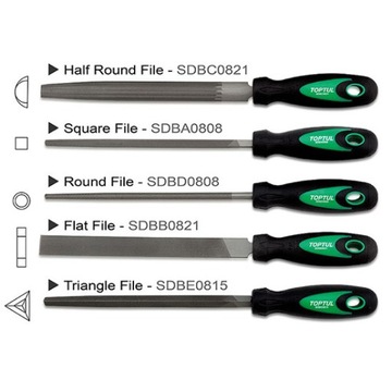 НАБОР НАПИЛЬКОВ ПО МЕТАЛЛУ 5 ШТ. 200ММ НАПИЛЬКОВ ПО МЕТАЛЛУ TOPTUL INSERT