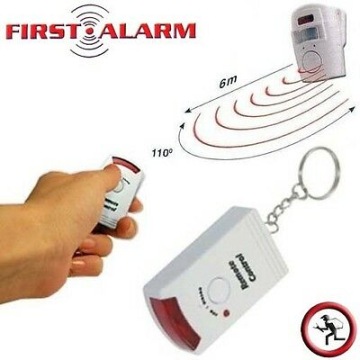 Сигнализация БЕСПРОВОДНОЙ ДАТЧИК ДВИЖЕНИЯ 105 дБ + 2 ПУЛЬТА ПУЛЬТА