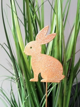 ZAJĄCZEK WIELKANOCNY NA PIKU OZDOBA DO STROIKÓW