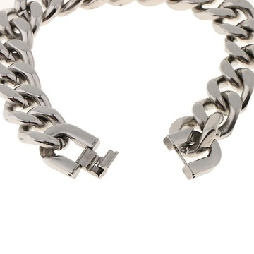 Bransoletka Cuban Link Chain Biker Mens Silver