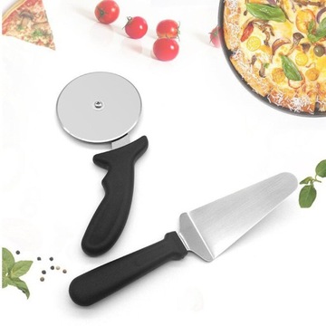 ZESTAW STAL NÓŻ I ŁOPATKA DO PIZZY 2 ELEMENTY