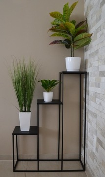 KWIETNIK STOJĄCY STOJAK PÓŁKA NA KWIATY METALOWY PRODUKT POLSKI 3 donicowy