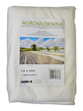 AGROWŁÓKNINA OTULINA OKRYCIOWA WIOSNA/ZIMA BIAŁA 1,6X10m 17g/m2