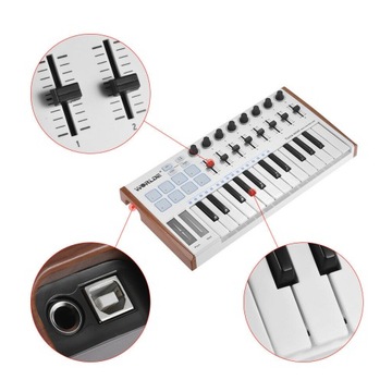 WORLDE TUNA MINI Ультрапортативный USB MIDI с 25 клавишами