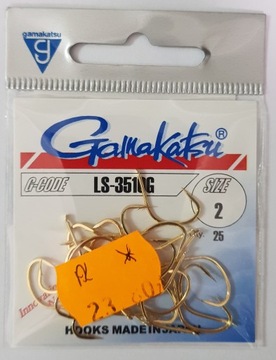 Haczyki Gamakatsu LS-3510G nr 2 - złoty