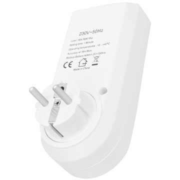 PROGRAMATOR CZASOWY WŁĄCZNIK WYŁĄCZNIK Z UZIEMIENIEM ELEKTRONICZNY 3680W