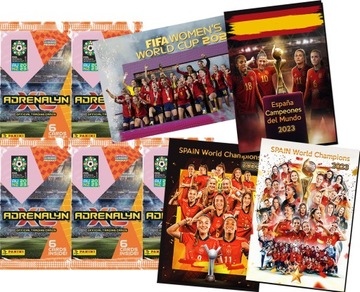 5 x saszetki + 2 karty SPAIN Winners 2023 FIFA WORLD CUP WOMEN
