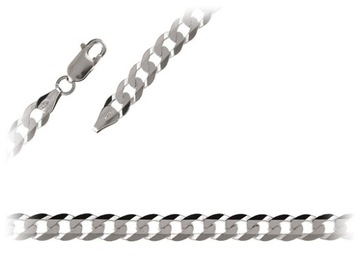 Łańcuszek srebrny Pancerka 6 mm fl163 - 50 cm