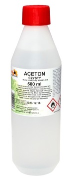 ACETON CZYSTY ODTŁUSZCZACZ ROZPUSZCZALNIK 500ml