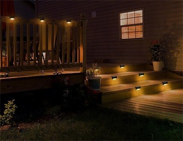 СОЛНЕЧНАЯ СВЕТОДИОДНАЯ САДОВАЯ ЛЕСТНИЦА ДЛЯ ТЕРРАСЫ 12 ШТ.