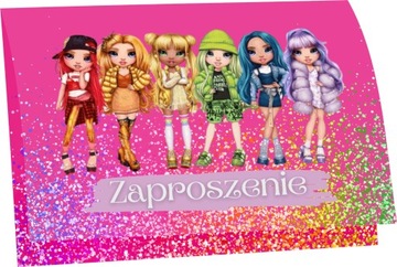 ZAPROSZENIE ZAPROSZANIA RAINBOW HIGH WIELE WZORÓW 20x15 cm