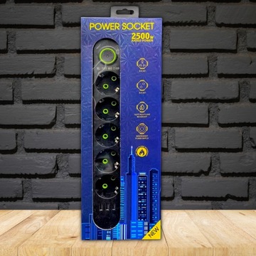 РАЗЪЕМ ПИТАНИЯ 5 РАЗЪЕМОВ 3 УДЛИНИТЕЛЬ USB 5М