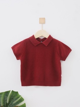 CC31311 *SHEIN DZIANINOWY TOP Z KOŁNIERZYKIEM 120