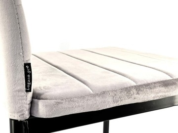 Стул с обивкой, комплект из 4 шт. VALVA LINE VELVET GREY