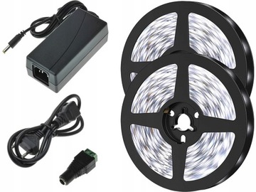 ZESTAW 10M 600 LED 60/M Taśma 2835 BIAŁY Zimny