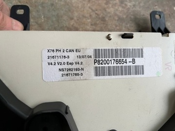 PŘÍSTROJOVÁ DESKA BUDÍKY RENAULT OE P8200176654B