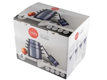 НАБОР ЭМАЛЬНЫХ ГОРШКОВ TRELIS PLESZEW 4 ЭЛЕМЕНТА.