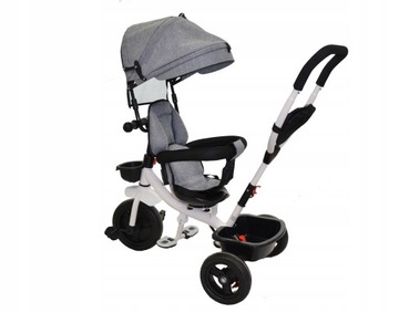 TRIKE BIKE 6in1 WALKER ПОВОРОТНЫЕ РЕМНИ СЕРЫЕ