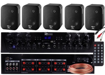 5 KOLUMN JBL NAGŁOŚNIENIE STREFOWE LOKALU SKLEPU 6 STREF