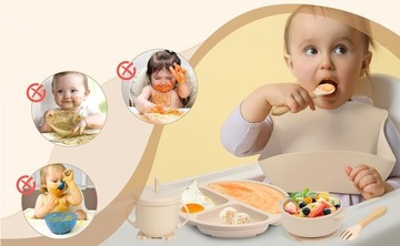 СИЛИКОНОВАЯ ДЕТСКАЯ ПОСУДА С ПРИСОСКОЙ ДЛЯ ДЕТЕЙ 6 МЕСЯЦЕВ