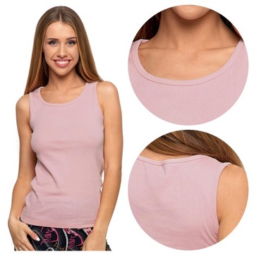 DAMSKI Tank TOP Bawełniany Moraj Podkoszulka Koszulka Bluzka r. 3XL