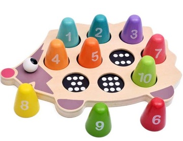 ЗАГАДКА «ДЕРЕВЯННЫЙ ЕЖИК МОНТЕССОРИ» ОБУЧАЮЩИЕ ЦИФРЫ