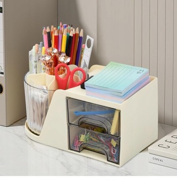 ORGANIZER NA BIURKO DO BIURA PRZYBORNIK BIUROWY/NA KOSMETYKI DUŻY I POJEMNY