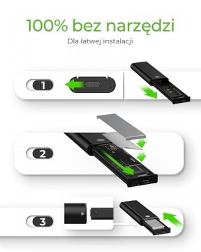Корпус твердотельного накопителя M2 NVMe USB3.2 Gen2 Type C, 10 Гбит/с
