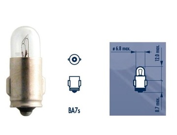 Żarówka 12V 2W T2W BA7S