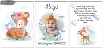 Метрика с фото 3 плакаты молитва A4