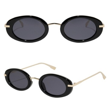 Okulary Przeciwsłoneczne Damskie Owalne Retro Boho