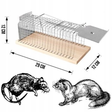 ЛОВУШКА ДЛЯ КУНИЦЫ, НОРКИ, КРЫСЫ, ЖИВОВАЯ ЛОВУШКА, МЕТАЛЛИЧЕСКАЯ КЛЕТКА