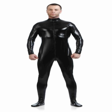 Zentai Body Metallic Spandex Body XL Czarny