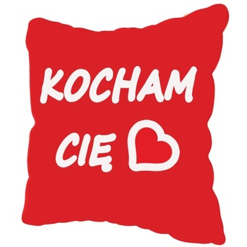 Poszewka WALENTYNKI 40x40 | KOCHAM CIĘ <3